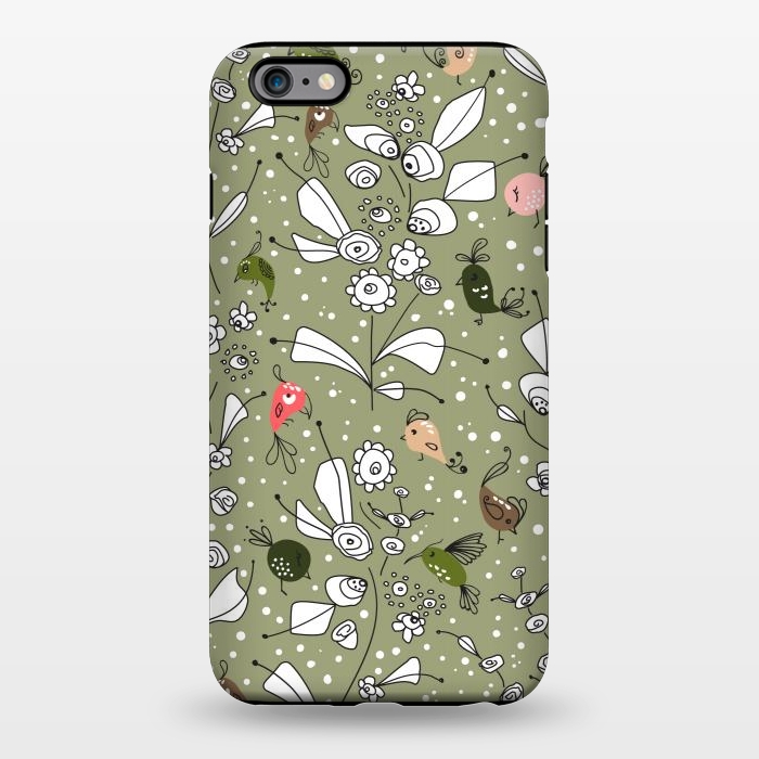 iPhone 6/6s plus StrongFit Bye Bye Birdie - Green by Paula Ohreen