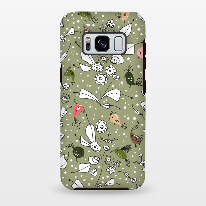 Galaxy S8 plus StrongFit Bye Bye Birdie - Green by Paula Ohreen