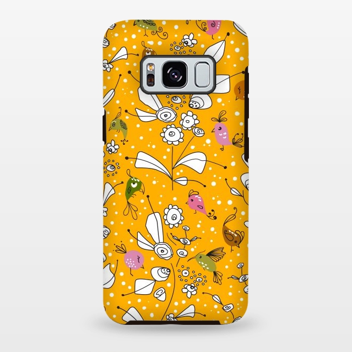 Galaxy S8 plus StrongFit Bye Bye Birdie - Yellow by Paula Ohreen