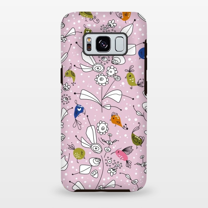Galaxy S8 plus StrongFit Bye Bye Birdie - Pink by Paula Ohreen