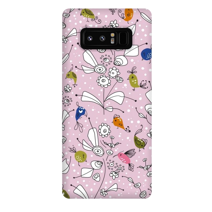 Galaxy Note 8 StrongFit Bye Bye Birdie - Pink by Paula Ohreen