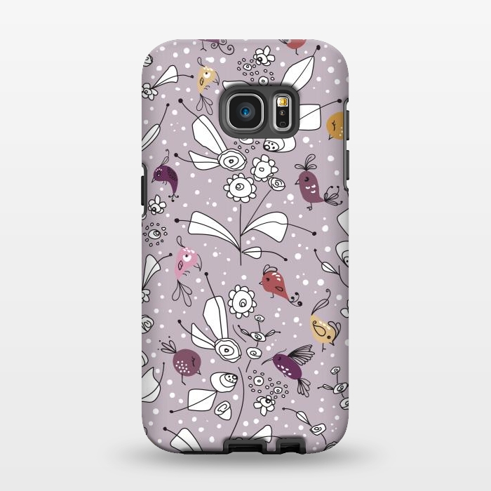 Galaxy S7 EDGE StrongFit Bye Bye Birdie - Purple by Paula Ohreen