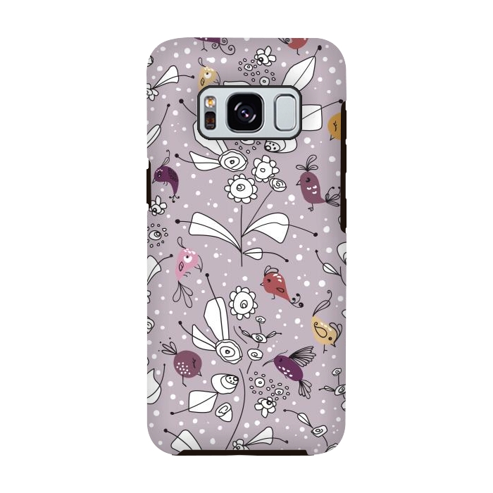 Galaxy S8 StrongFit Bye Bye Birdie - Purple by Paula Ohreen