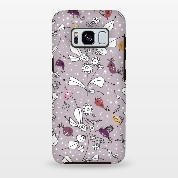 Galaxy S8 plus StrongFit Bye Bye Birdie - Purple by Paula Ohreen