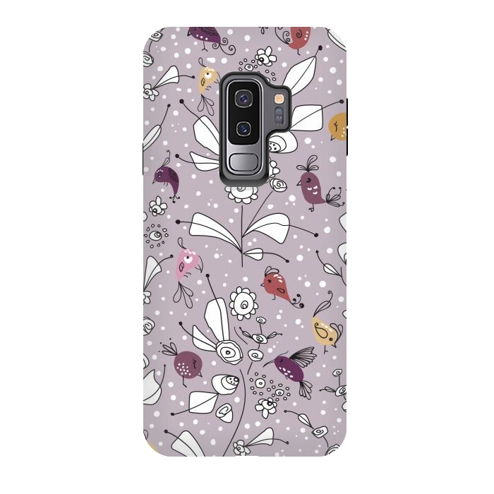 Galaxy S9 plus StrongFit Bye Bye Birdie - Purple by Paula Ohreen