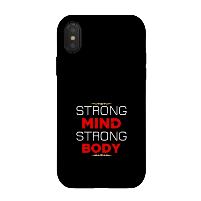 iPhone Xs / X StrongFit strong mind strong body by TMSarts