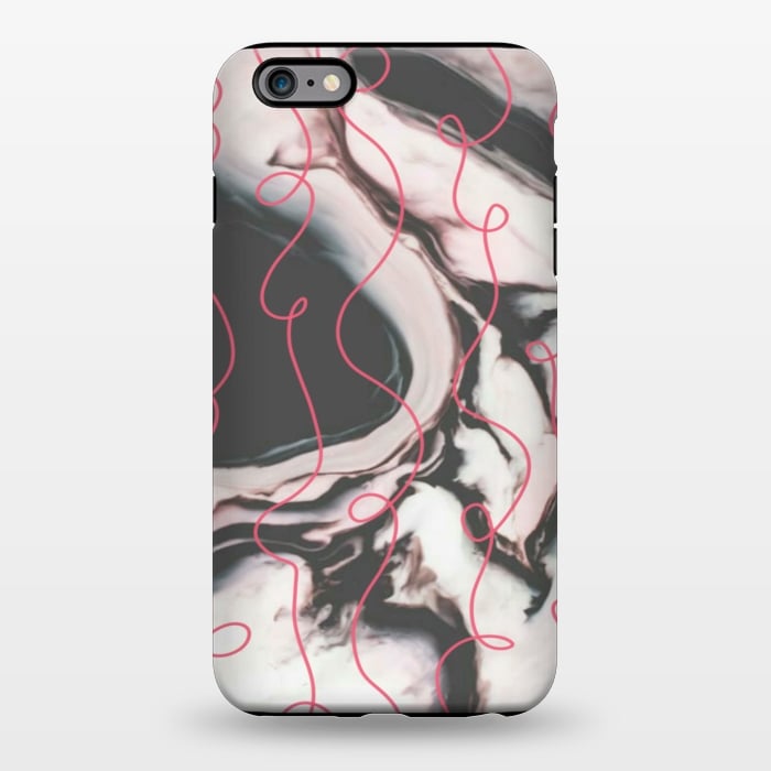 iPhone 6/6s plus StrongFit Marble pink curls by CAS