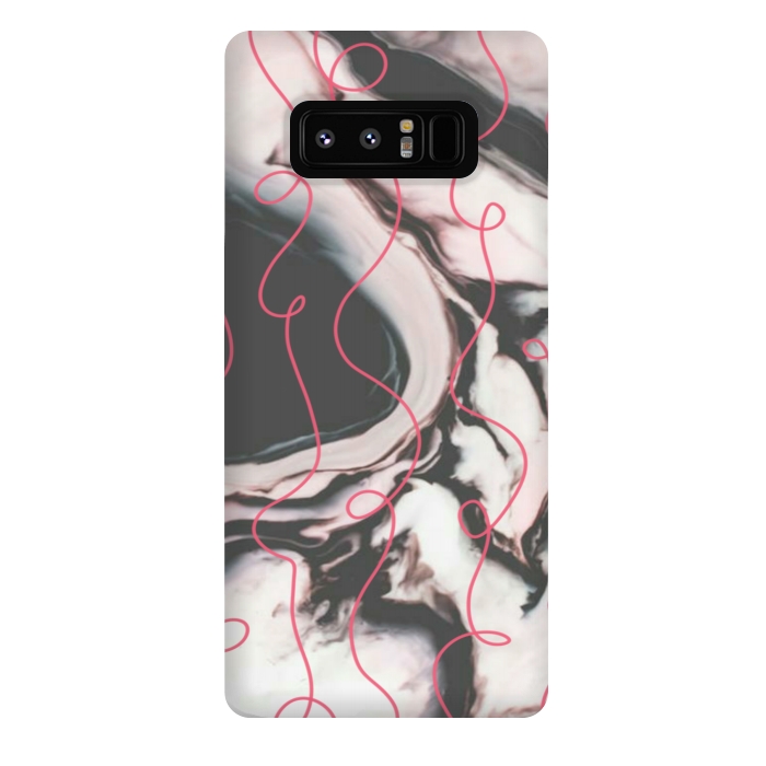 Galaxy Note 8 StrongFit Marble pink curls by CAS