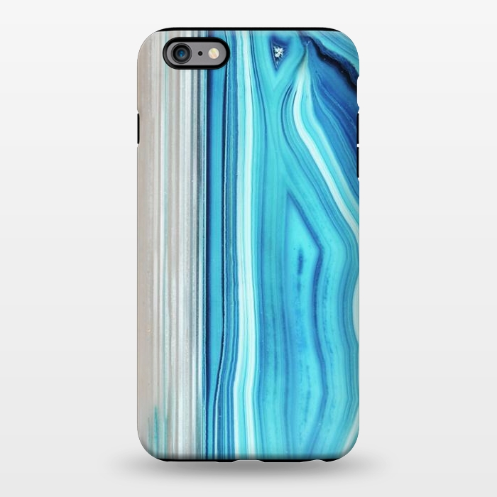 iPhone 6/6s plus StrongFit Blue striped agata gemstone by Oana 