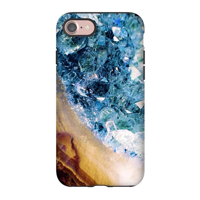 iPhone 7 StrongFit Blue gold precious gemstone by Oana 