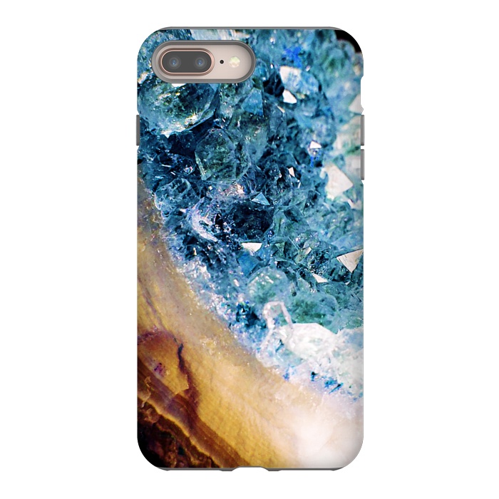 iPhone 7 plus StrongFit Blue gold precious gemstone by Oana 