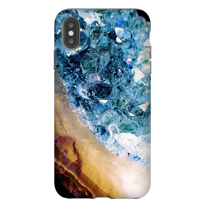 iPhone Xs Max StrongFit Blue gold precious gemstone by Oana 