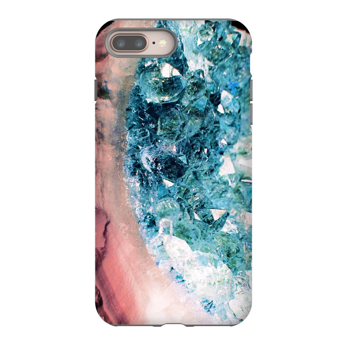 iPhone 7 plus StrongFit Pink turquoise gemstones and crystals by Oana 