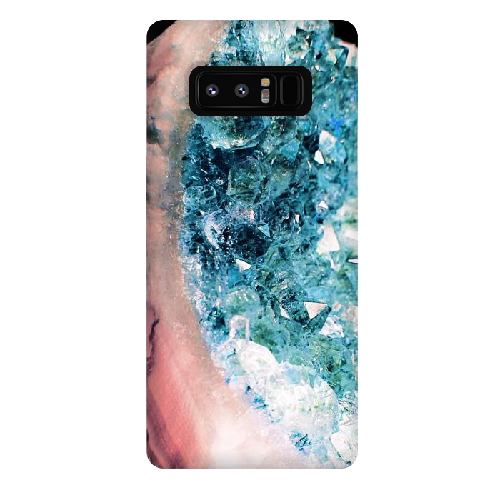 Galaxy Note 8 StrongFit Pink turquoise gemstones and crystals by Oana 
