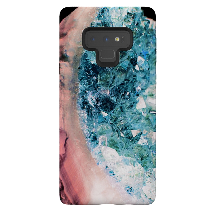 Galaxy Note 9 StrongFit Pink turquoise gemstones and crystals by Oana 