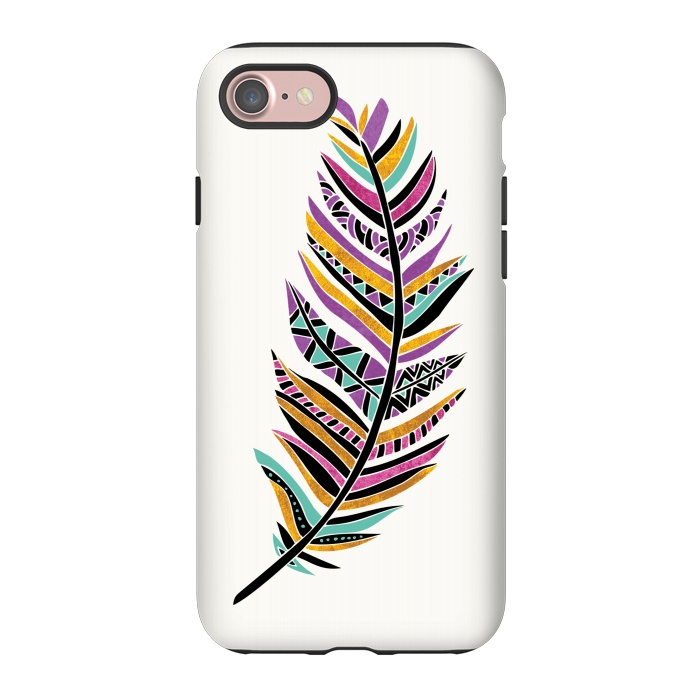 iPhone 7 StrongFit Dreamy Feather by Pom Graphic Design