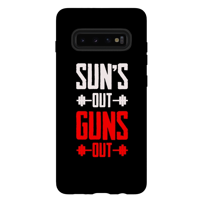 Galaxy S10 plus StrongFit suns out guns out by TMSarts