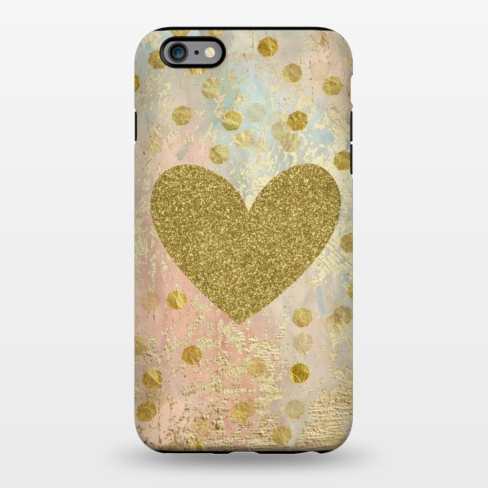 iPhone 6/6s plus StrongFit Golden Heart And Sparkles by Andrea Haase