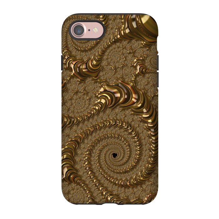 iPhone 7 StrongFit Golden Fancy Fractals by Andrea Haase
