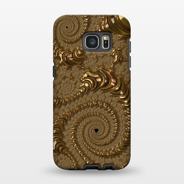 Galaxy S7 EDGE StrongFit Golden Fancy Fractals by Andrea Haase