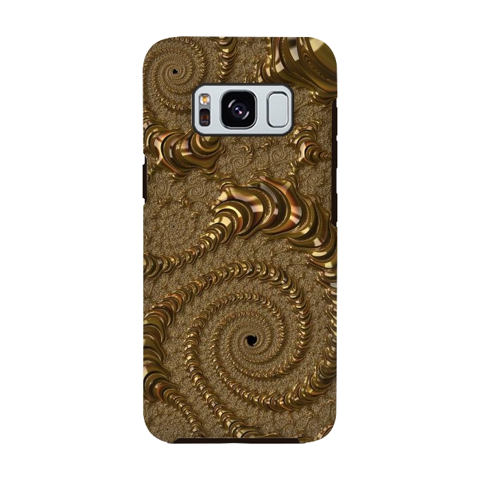 Galaxy S8 StrongFit Golden Fancy Fractals by Andrea Haase