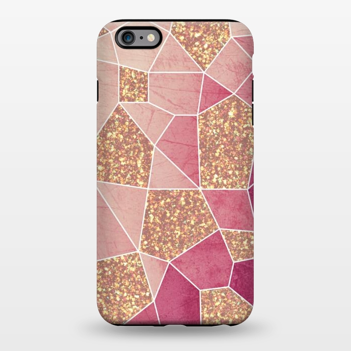 iPhone 6/6s plus StrongFit Pink geometric glitters by Jms