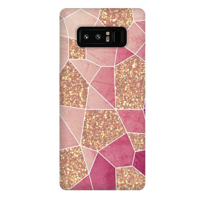 Galaxy Note 8 StrongFit Pink geometric glitters by Jms
