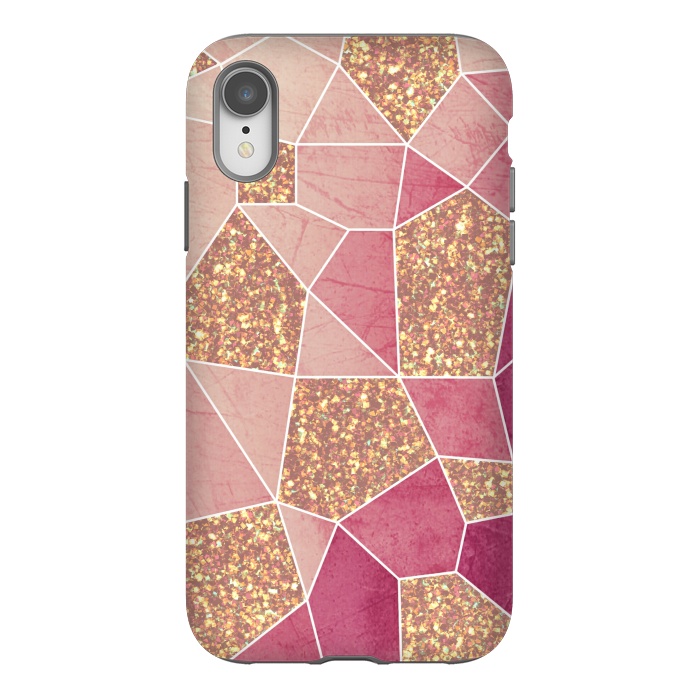 iPhone Xr StrongFit Pink geometric glitters by Jms