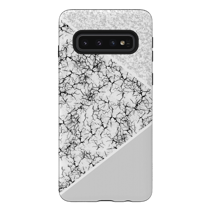 Galaxy S10 StrongFit White gray by Jms