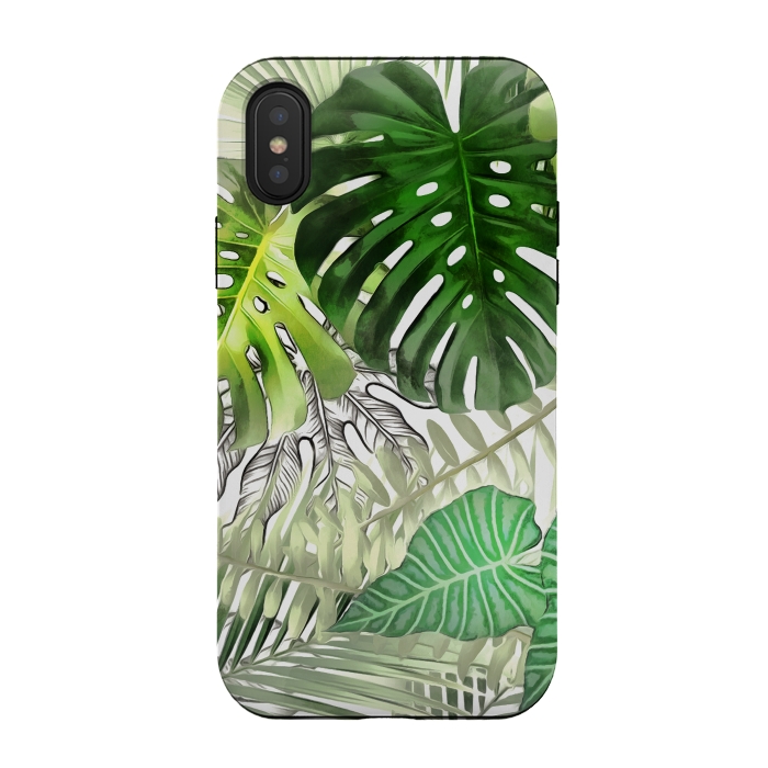 iPhone Xs / X StrongFit Tropical Foliage 011 by amini54
