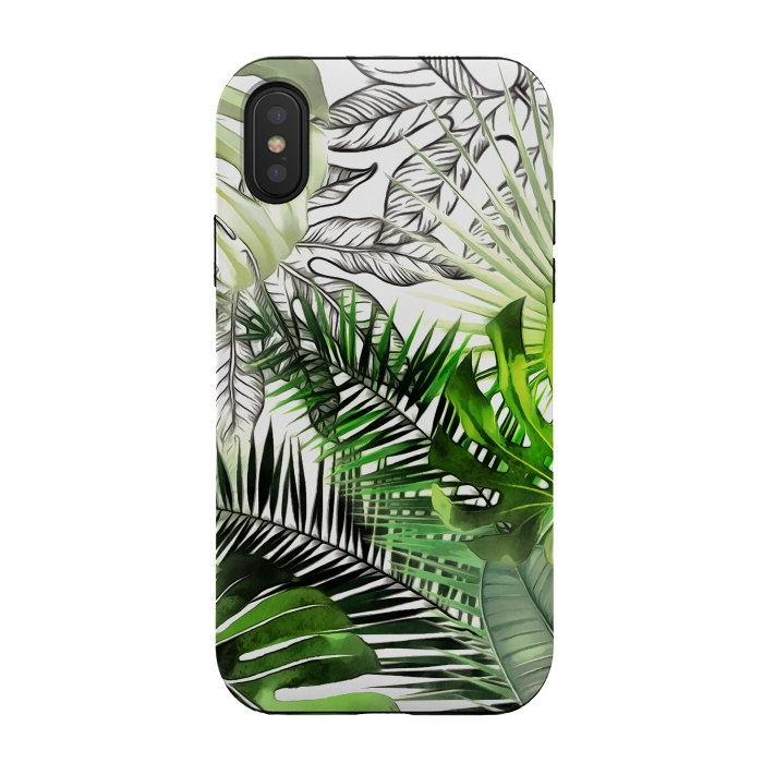 iPhone Xs / X StrongFit Tropical Foliage 012 by amini54