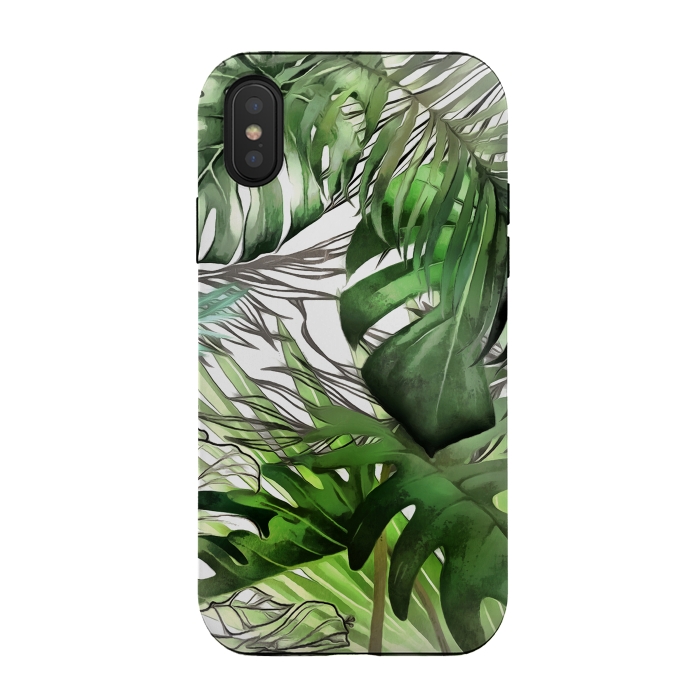 iPhone Xs / X StrongFit Tropical Foliage 021 by amini54
