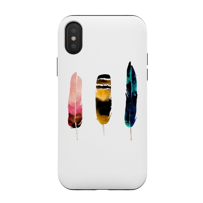 iPhone Xs / X StrongFit Feather Warmth  by Amaya Brydon