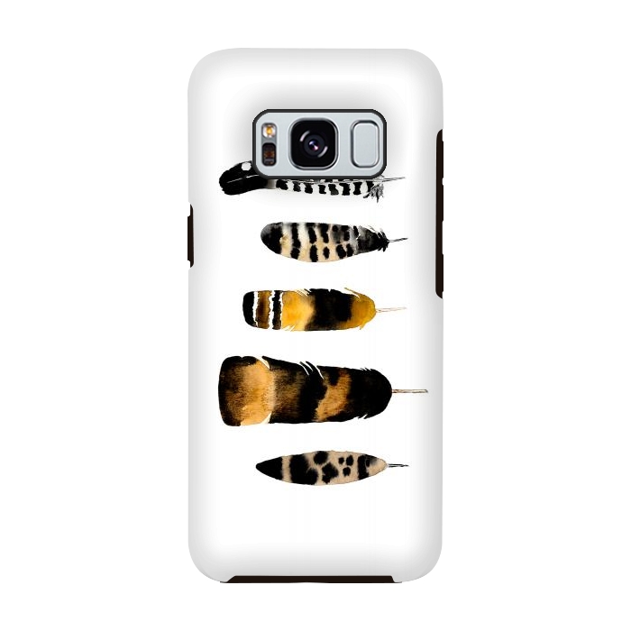Galaxy S8 StrongFit Toasted Feather by Amaya Brydon