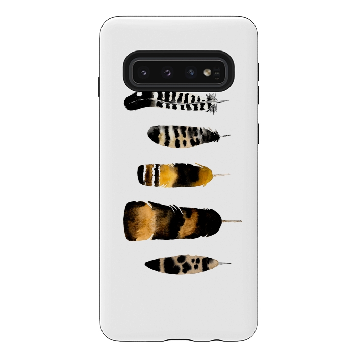 Galaxy S10 StrongFit Toasted Feather by Amaya Brydon