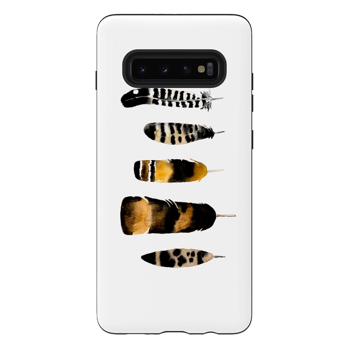 Galaxy S10 plus StrongFit Toasted Feather by Amaya Brydon