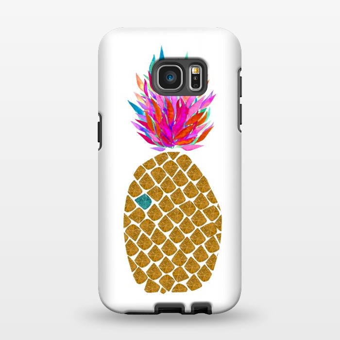 Galaxy S7 EDGE StrongFit Carnaval Pineapple by Amaya Brydon