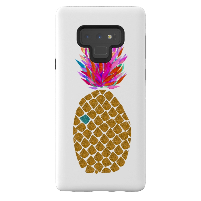 Galaxy Note 9 StrongFit Carnaval Pineapple by Amaya Brydon