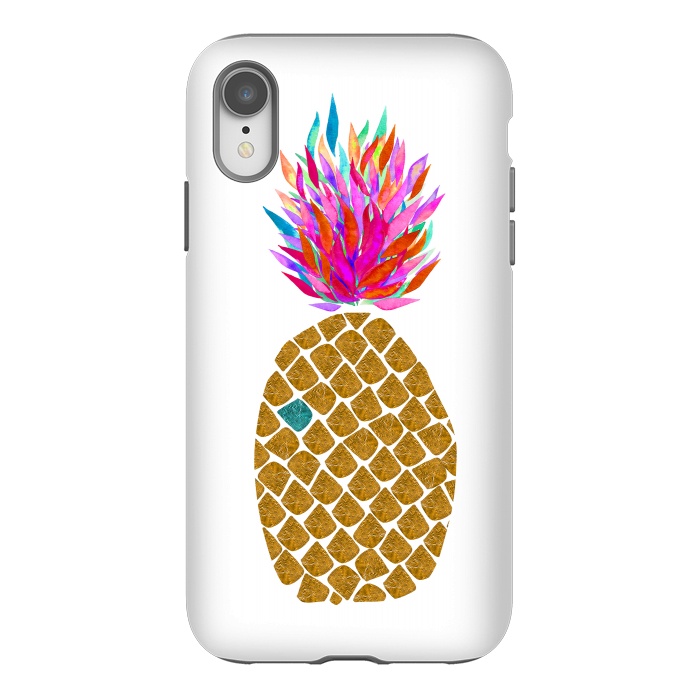 iPhone Xr StrongFit Carnaval Pineapple by Amaya Brydon