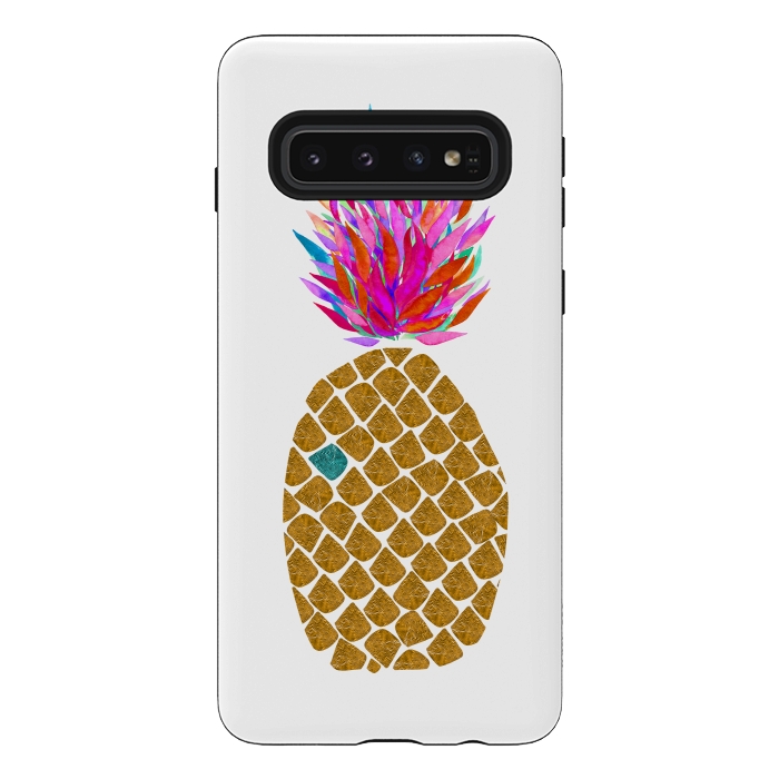 Galaxy S10 StrongFit Carnaval Pineapple by Amaya Brydon