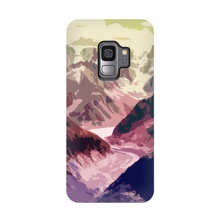 Galaxy S9 StrongFit Mountain River by Creativeaxle