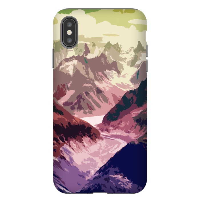 iPhone Xs Max StrongFit Mountain River by Creativeaxle