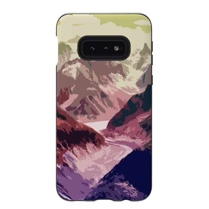Galaxy S10e StrongFit Mountain River by Creativeaxle