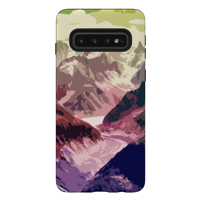 Galaxy S10 StrongFit Mountain River by Creativeaxle
