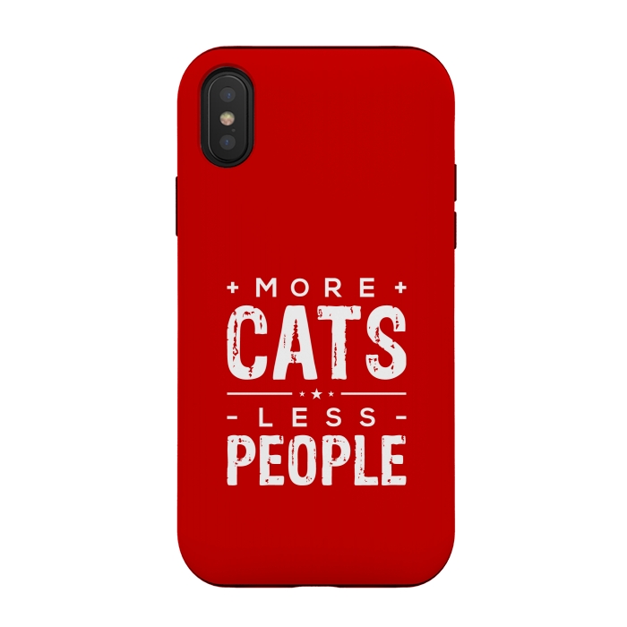 iPhone Xs / X StrongFit more cats less people by TMSarts