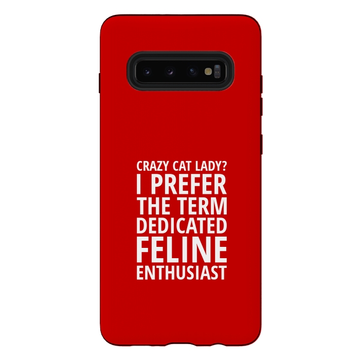 Galaxy S10 plus StrongFit crazy cat lady by TMSarts