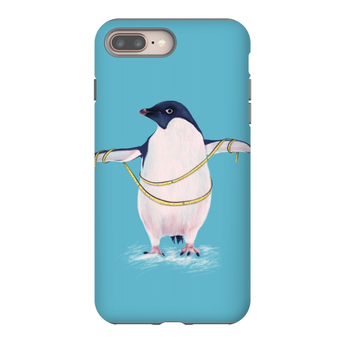 iPhone 7 plus StrongFit Cute Fat Penguin Goes On Diet by Boriana Giormova