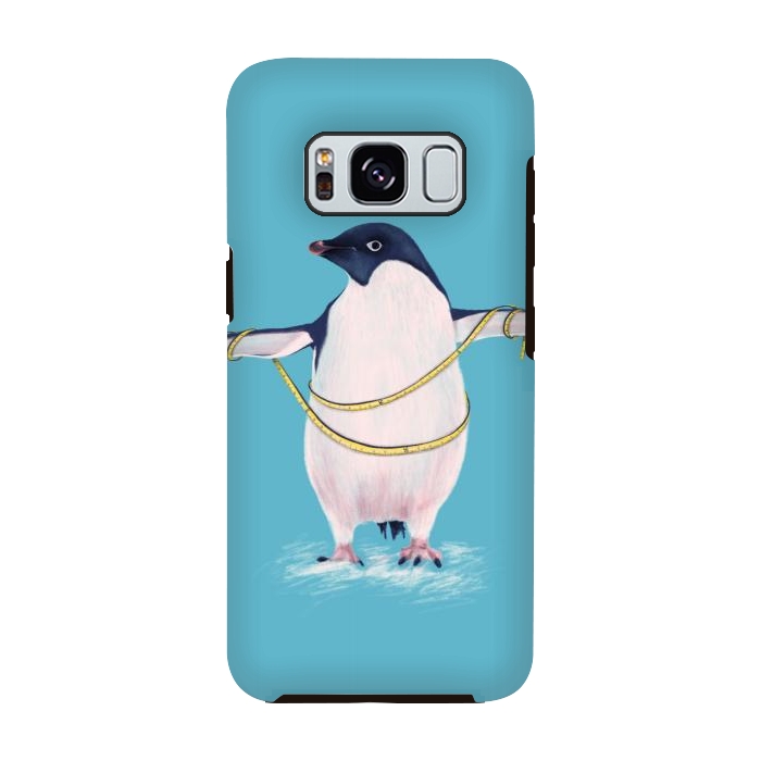 Galaxy S8 StrongFit Cute Fat Penguin Goes On Diet by Boriana Giormova