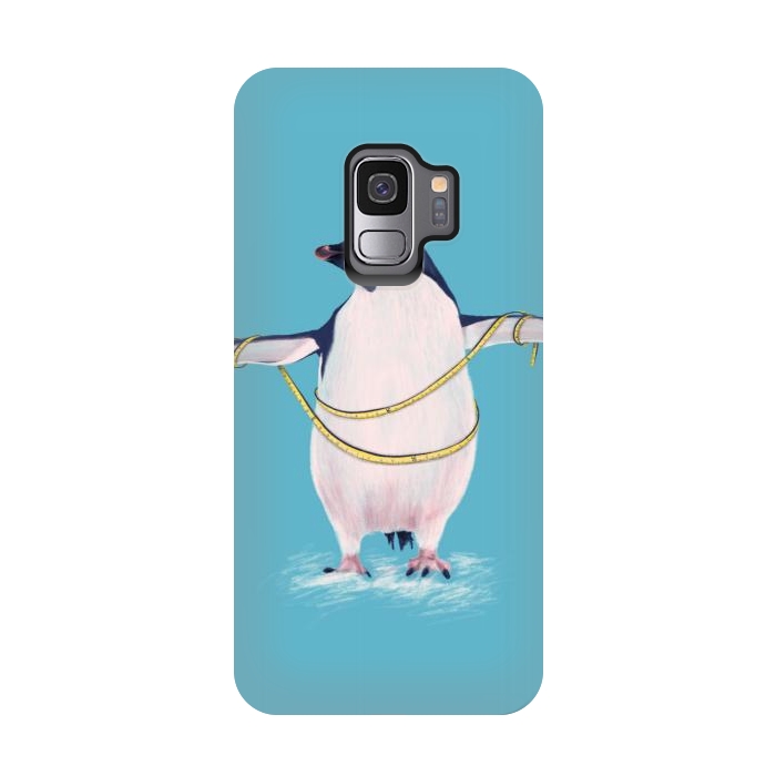 Galaxy S9 StrongFit Cute Fat Penguin Goes On Diet by Boriana Giormova