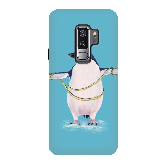 Galaxy S9 plus StrongFit Cute Fat Penguin Goes On Diet by Boriana Giormova